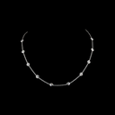 1.97 Cts 14k White Gold Round Shape Station Necklace - Video