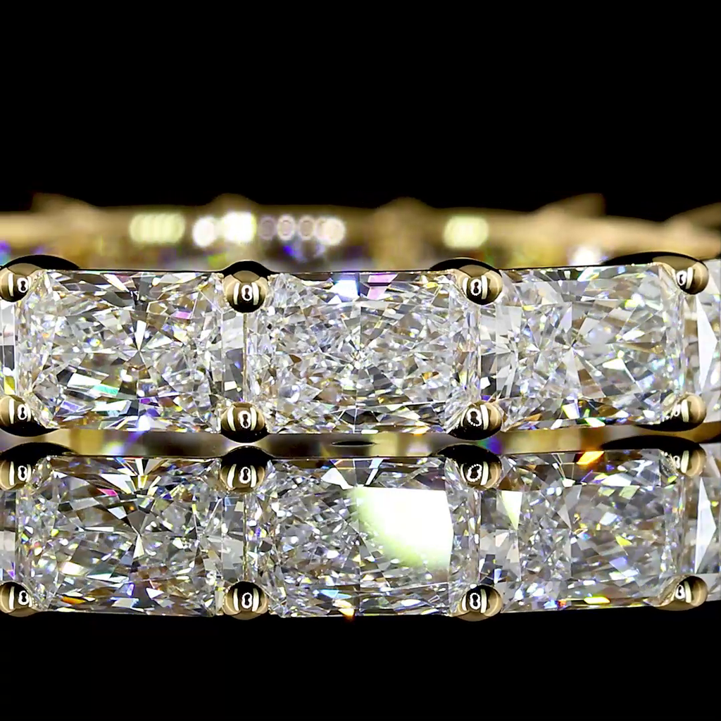 2.65 Cts 18k Yellow Gold Radiant Shape Eternity Band Eternity Band - Image 3