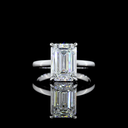 4 Cts 14k White Gold Emerald Shape Solitaire Ring - Video