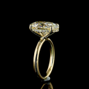 5.14 Cts 14k Yellow Gold Oval Shape Hidden Halo Ring - Image 4