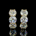 4.39 Cts 14k Yellow Gold Round Shape Huggies Earring - Video