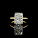 5.04 Cts 14k Yellow Gold Radiant Shape Solitaire Ring - Video