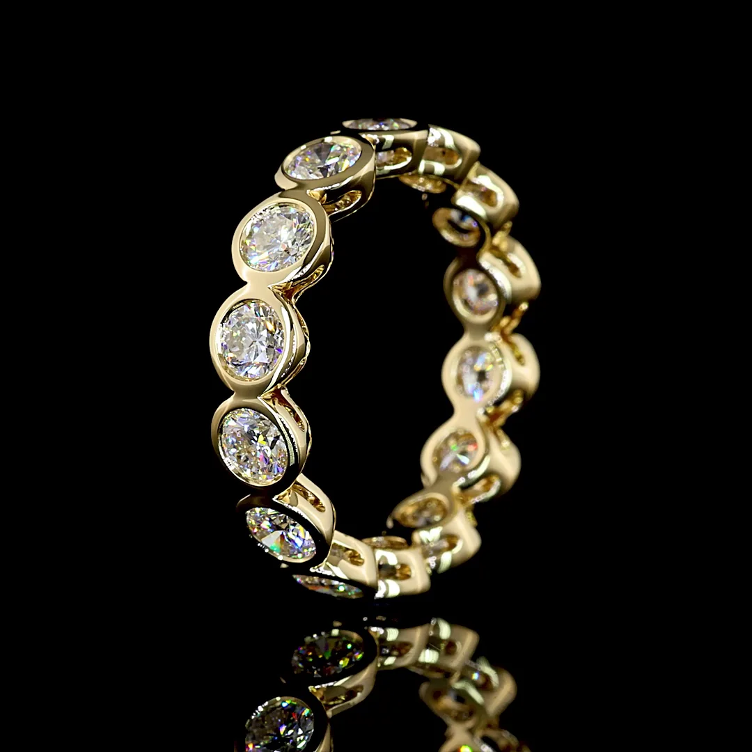 1.86 Cts 14k Yellow Gold Round Shape Eternity Band Eternity Band - Image 2