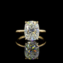 5.09 Cts 14k Yellow Gold Cushion Brilliant Shape Solitaire Ring - Video