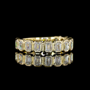 1.38 Cts 14k Yellow Gold Emerald Shape 3/4 Band Eternity Band - Video