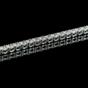 4.49 Cts 14k Two Tone Round Shape Tennis Necklace - Image 4
