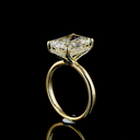 5.17 Cts 14k Yellow Gold Radiant Shape Hidden Halo Ring - Image 2