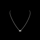 1.55 Cts 14k White Gold Radiant Shape Solitaire Pendant - Video