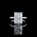 5.27 Cts 14k White Gold Radiant Shape Hidden Halo Ring - Video