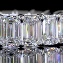 8.02 Cts 18k White Gold Emerald Shape Eternity Band Eternity Band - Image 3