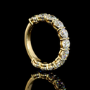3.47 Cts 14k Yellow Gold Round Shape 3/4 Band Eternity Band - Image 2