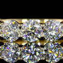 3.47 Cts 14k Yellow Gold Round Shape 3/4 Band Eternity Band - Image 3