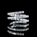 1.02 Cts 14k White Gold Emerald Shape Special Ring - Video