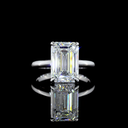 5.08 Cts 14k White Gold Emerald Shape Solitaire Ring - Video