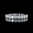 1.05 Cts 14k White Gold Round Shape Half Eternity Eternity Band - Video