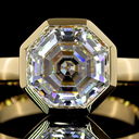 3.14 Cts 14k Yellow Gold Octagon Shape Solitaire Ring - Image 3