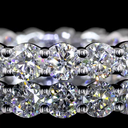4.27 Cts 14k White Gold Oval Shape 3/4 Band Eternity Band - Image 3