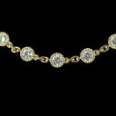 6.24 Cts 14k Yellow Gold Round Shape Station Necklace - Image 3