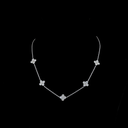1.76 Cts 18k White Gold Round Shape Station Necklace - Video