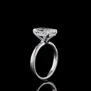 3.15 Cts 14k White Gold Radiant Shape Hidden Halo Ring - Image 4