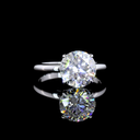 3 Cts 14k White Gold Round Shape Solitaire Ring - Video