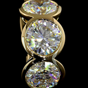 5.07 Cts 14k Yellow Gold Round Shape Huggies Earring - Image 3