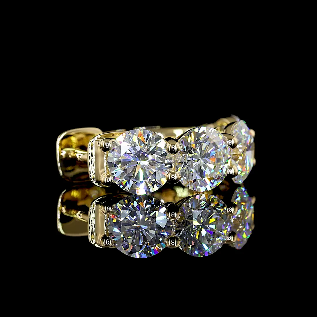 5 Cts 14k Yellow Gold Round Shape Huggies Earring - Image 2