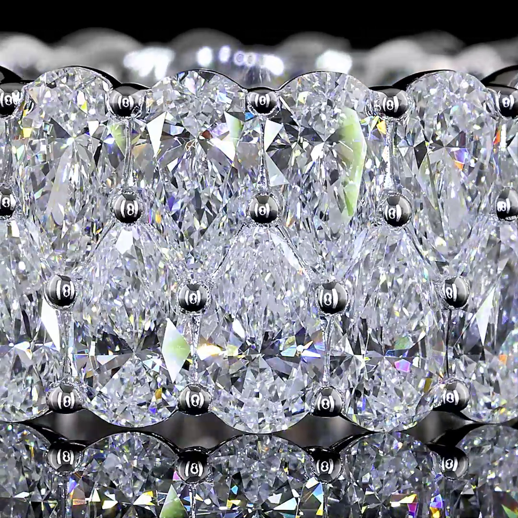 10.01 Cts 14k White Gold Pear Shape Eternity Band Eternity Band - Image 3