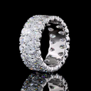 10.01 Cts 14k White Gold Pear Shape Eternity Band Eternity Band - Image 4