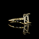 3.18 Cts 14k Yellow Gold Emerald Shape Hidden Halo Ring - Video