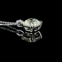 1.71 Cts 14k White Gold Antique Cushion Shape Pendant Pendant - Image 2