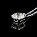 2.56 Cts 14k White Gold Round Shape Pendant Pendant - Image 4
