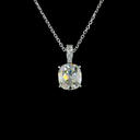 1.57 Cts 14k White Gold Antique Cushion Shape Pendant Pendant - Image 3
