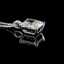 4.1 Cts 14k White Gold Radiant Shape Pendant Pendant - Image 2