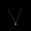 4.1 Cts 14k White Gold Radiant Shape Pendant Pendant - Video