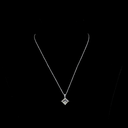 3.83 Cts 14k White Gold Princess Shape Pendant Pendant - Video