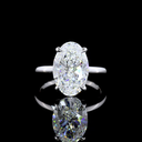 5.01 Cts 14k White Gold Oval Shape Solitaire Ring - Video