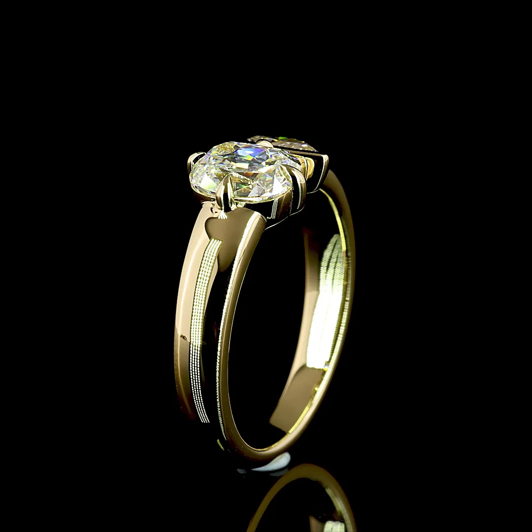 1.5 Cts 14k Yellow Gold Mix Shape Special Ring - Image 4