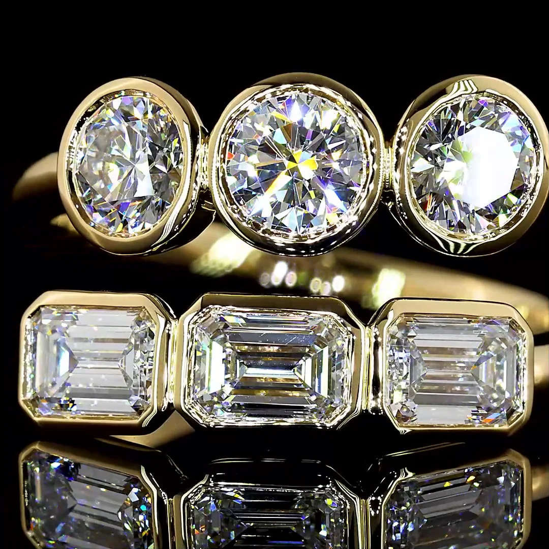 1.78 Cts 14k Yellow Gold Mix Shape Special Eternity Band - Image 3