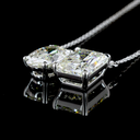 4.82 Cts 14k White Gold Mix Shape Pendant Pendant - Image 4
