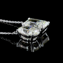 5.78 Cts 14k White Gold Radiant Shape Pendant Pendant - Image 2