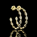 3.13 Cts 14k Yellow Gold Marquise Shape C Hoops Earring - Video