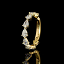1.24 Cts 18k Yellow Gold Pear Shape Eternity Band Eternity Band - Image 4