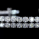 4.99 Cts 14k White Gold Round Shape Tennis Bracelet - Image 2
