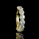 3.97 Cts 14k Yellow Gold Round Shape 3/4 Band Eternity Band - Image 2