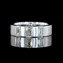1.57 Cts 14k White Gold Emerald Shape Eternity Band Eternity Band - Video
