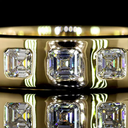 3.58 Cts 14k Yellow Gold Asscher Shape Eternity Band Eternity Band - Image 3