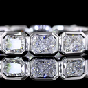 1.94 Cts 18k White Gold Radiant Shape Eternity Band Eternity Band - Image 3