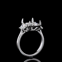 6.39 Cts 14k White Gold Radiant Shape 3 Stones Ring - Image 4