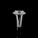 1.99 Cts 14k White Gold Oval Shape Split Shank Ring - Image 4